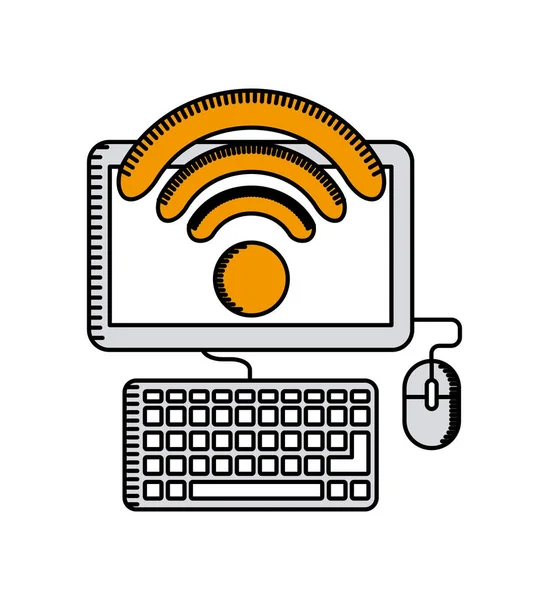 Diseño wifi gratuito — Vector de stock