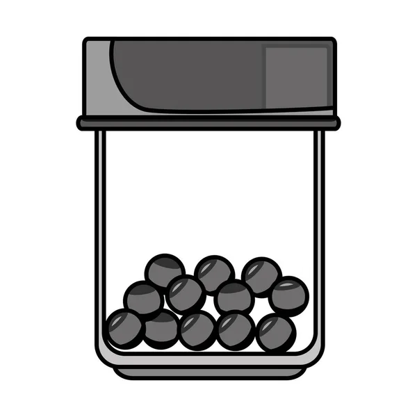 Botella de medicamento icono aislado — Vector de stock