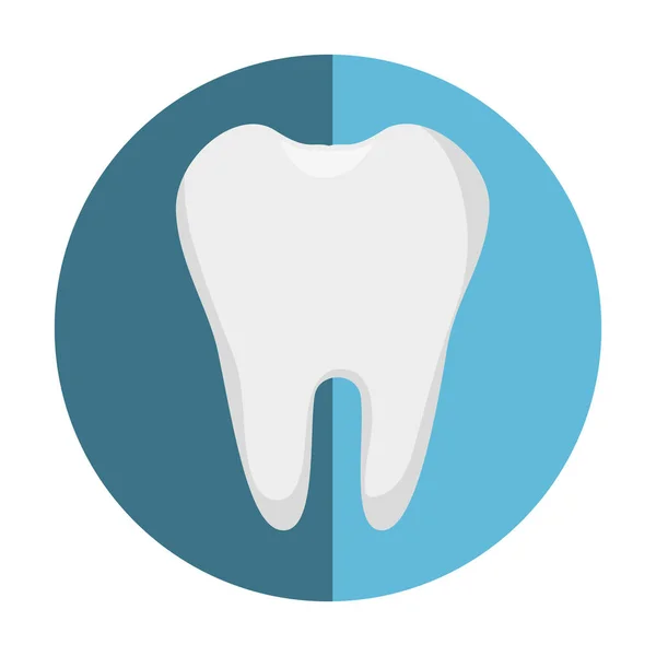 Teeth dental care isolated icon — Stock Vector