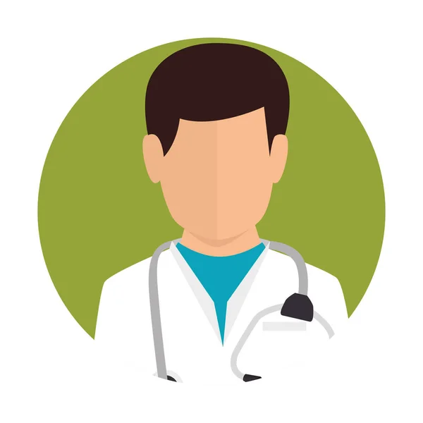 Icono de carácter avatar médico — Vector de stock