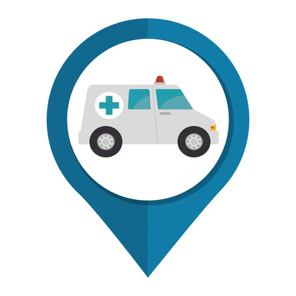 Ambulancia icono del vehículo de emergencia — Vector de stock