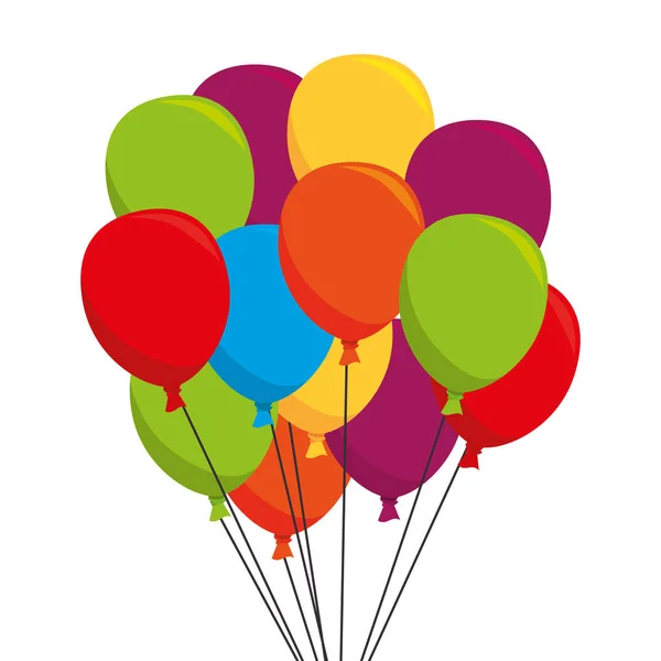 Globos aire partido icono — Vector de stock