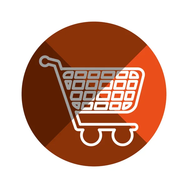 Winkelwagen winkelen commerciële pictogram — Stockvector