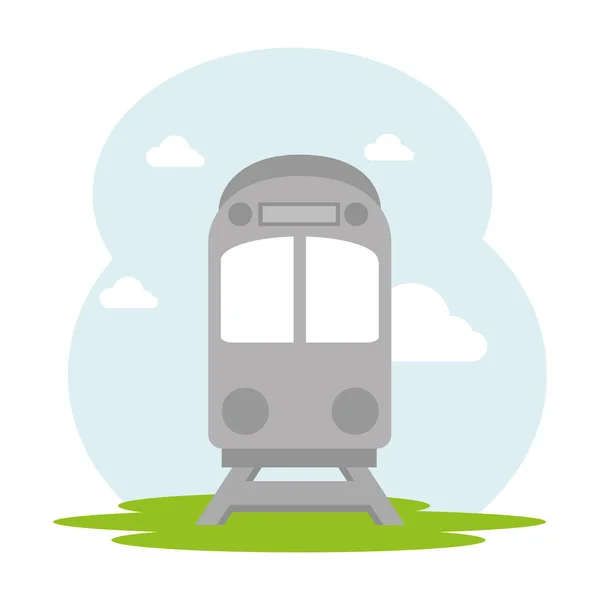 Icona isolata del veicolo ferroviario — Vettoriale Stock
