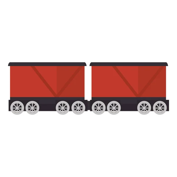 Trein voertuig geïsoleerde pictogram — Stockvector