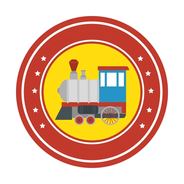 Train vehicle isolated icon — Stock Vector