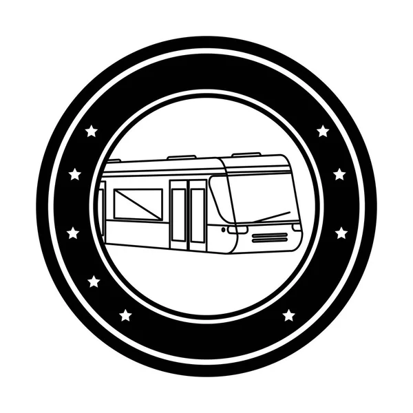 Train vehicle isolated icon — Stock Vector