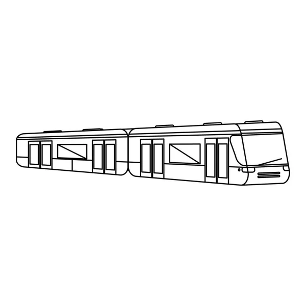 Ikona na białym tle pociąg pojazd — Wektor stockowy