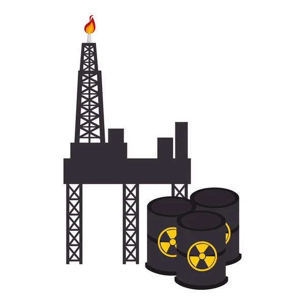 Energía nuclear icono aislado — Archivo Imágenes Vectoriales