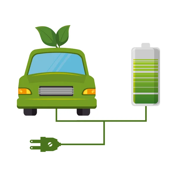 Tarjeta eléctrica icono de ecología — Archivo Imágenes Vectoriales