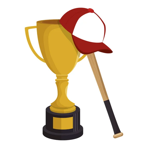 Esporte prêmio troféu de beisebol — Vetor de Stock