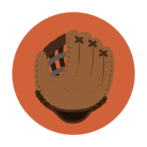 Equipo de guante de béisbol deporte — Vector de stock