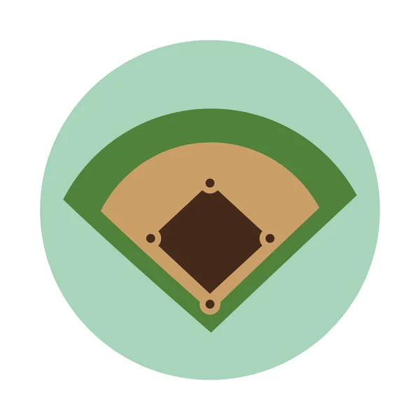 Baseball camp diamond icon — Stock Vector