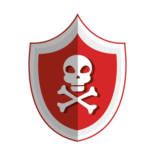 Shield security isolated icon — Stock Vector