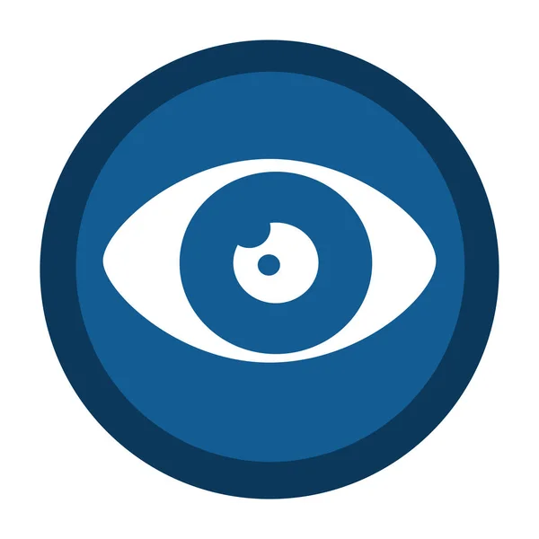 Signe oculaire icône isolée — Image vectorielle