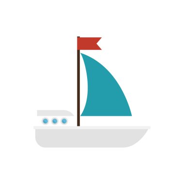 Yelkenli deniz izole simgesi