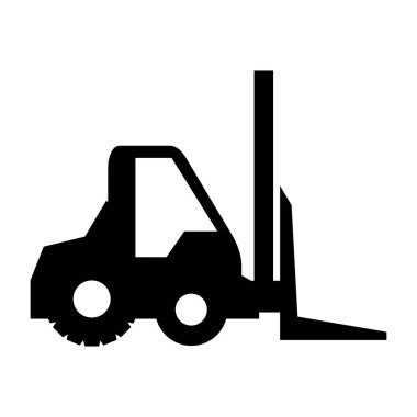 Forklift aracı izole simgesi