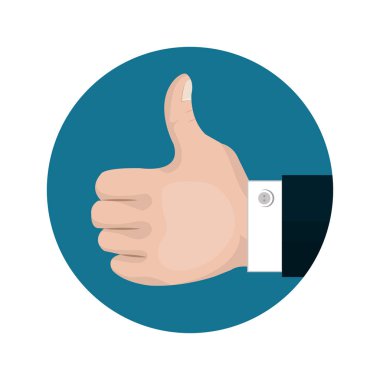 İzole edilmiş bir simge gibi insan eli