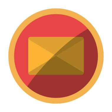 Zarf mektup izole simgesi