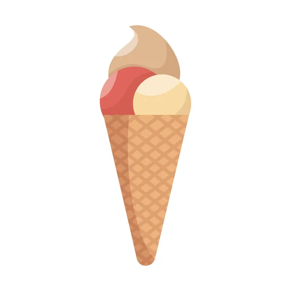 Ice cream isolated icon — Stock Vector