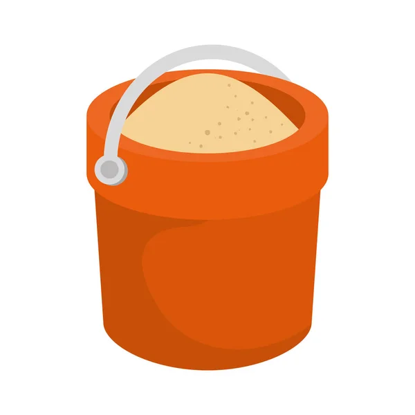Sand bucket isolated icon — Stock Vector