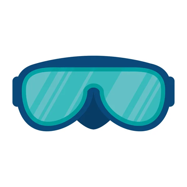 Gafas de buceo icono aislado — Vector de stock