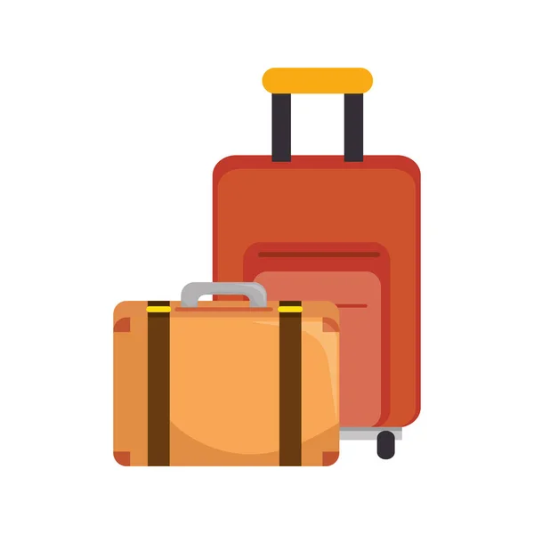 Viaje en maleta icono aislado — Vector de stock