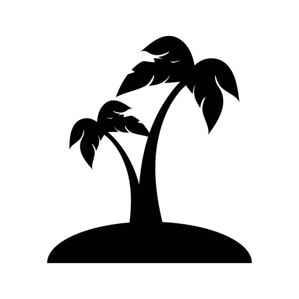 Albero palma isolato icona — Vettoriale Stock