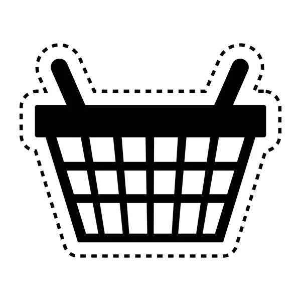 Cesta de compras ícone comercial — Vetor de Stock