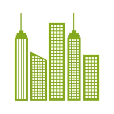 Yeşil şehir ekoloji binalar