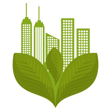 Yeşil şehir ekoloji binalar