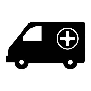Ambulans acil servis aracı simgesini