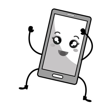 smartphone aygıt kawaii karakter