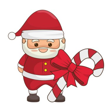 mutlu Noeller Noel Baba kawaii karakter