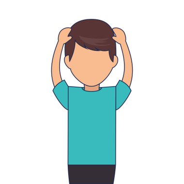 genç adam karakter simgesi