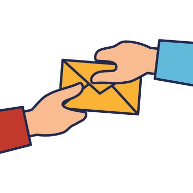 Zarf mektup izole simgesi