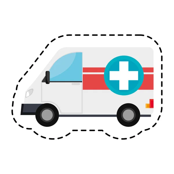 Ambulancia icono del vehículo de emergencia — Vector de stock