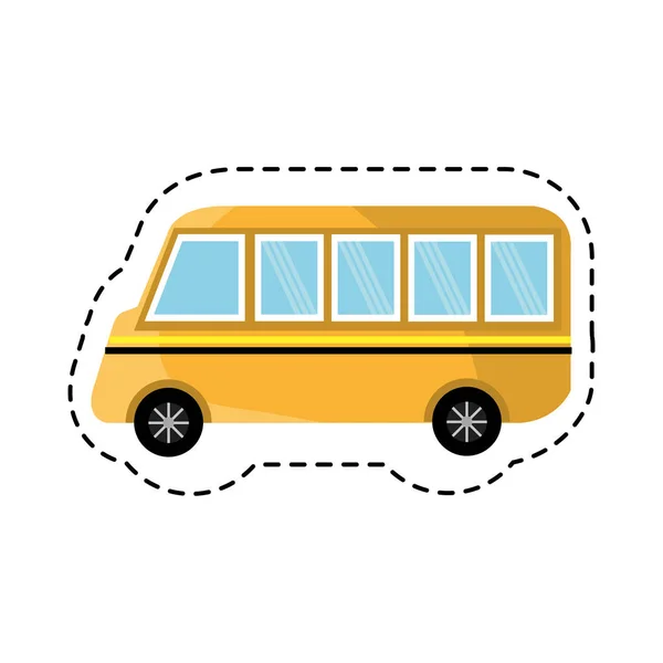 Ikona na białym tle pojazd autobus — Wektor stockowy