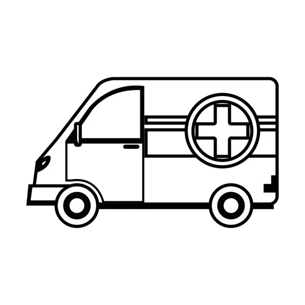 Ambulans acil servis aracı simgesini — Stok Vektör