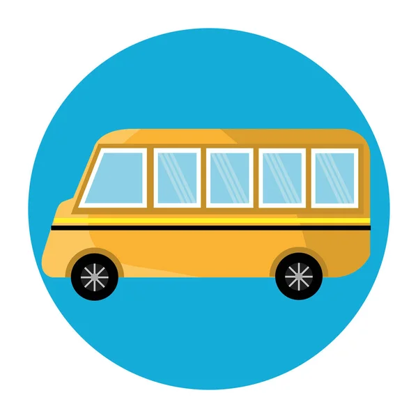 Bus vehicle isolated icon — Stock Vector