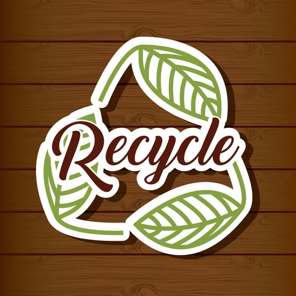 Recycle embleem ontwerp — Stockvector