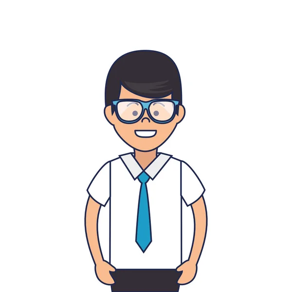 Hombre de negocios carácter avatar aislado — Vector de stock