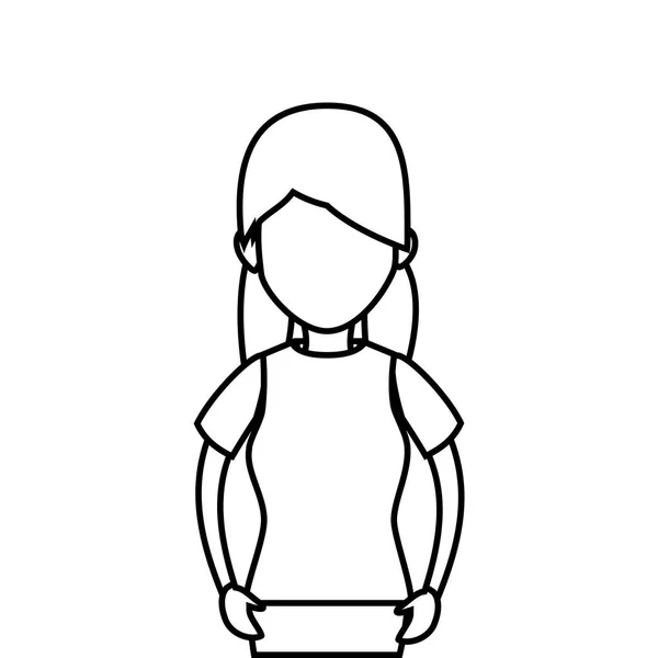 Femme mignonne avatar occasionnel — Image vectorielle