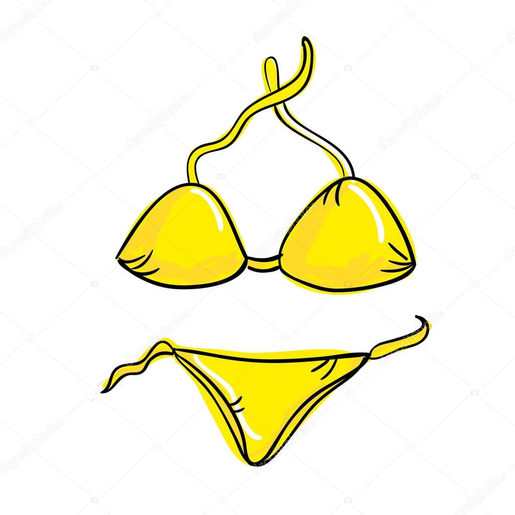swimwear fashion drawing icon