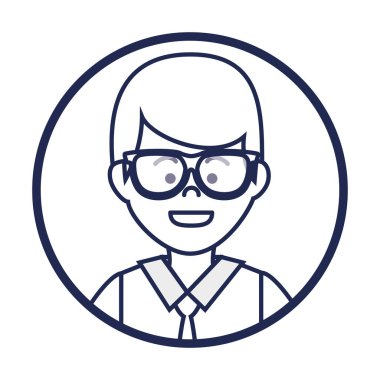 işadamı karakter avatar izole