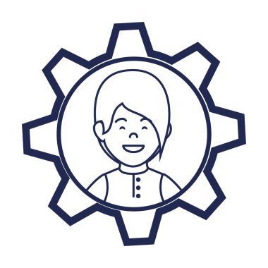 sevimli kadın avatar rahat