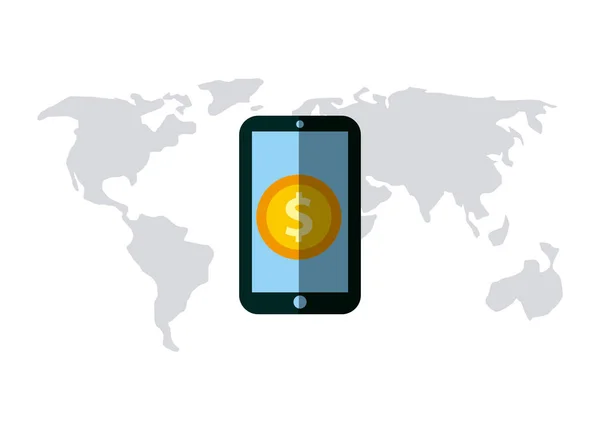 Icona del dispositivo smartphone — Vettoriale Stock