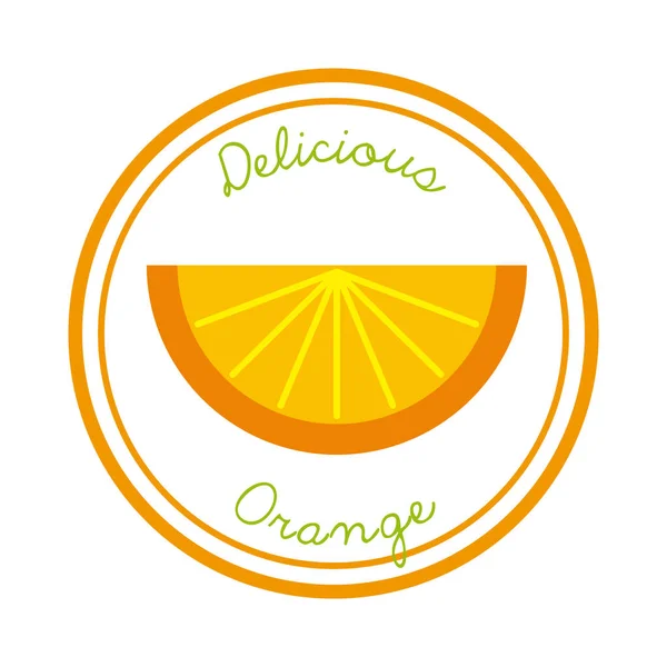 Délicieux design orange — Image vectorielle