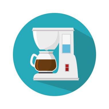 kahve makinesi mutfak aletleri izole simgesi