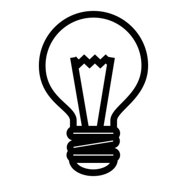 Ampul Işık izole simgesi